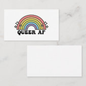 Queer AF Gay Pride Lesbian Trans Bisexual LGBTQ Visitekaartje (Voorkant / Achterkant)