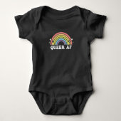 Queer AF Gay Pride Lesbisch Trans Biseksueel LGBTQ Romper (Voorkant)