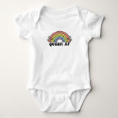 Queer AF Gay Pride Lesbisch Trans Biseksueel LGBTQ Romper (Voorkant)