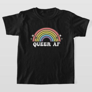 Queer AF Gay Pride Lesbisch Trans Biseksueel LGBTQ T-shirt