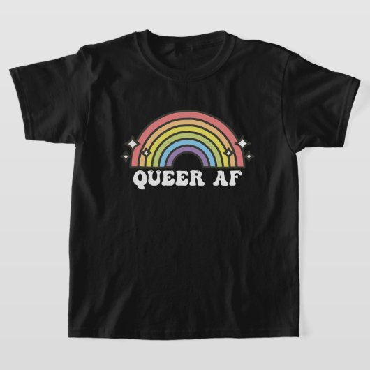 Queer AF Gay Pride Lesbisch Trans Biseksueel LGBTQ T-shirt (Laagn)