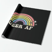 Queer AF Regenboog Gay Lesbisch Trans Biseksueel L Cadeaupapier (Uitgerold)