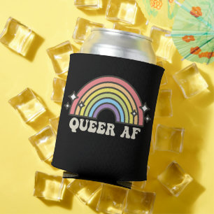 Queer AF Regenboog Homoseksueel Lesbisch Trans Bis Blikjeskoeler