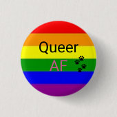 Queer AF Ronde Button 3,2 Cm (Voorkant)