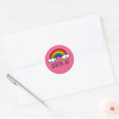 QUEER AF T-Shirt Ronde Sticker (Envelop)