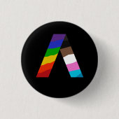 Queer Ally Pin Ronde Button 3,2 Cm (Voorkant)