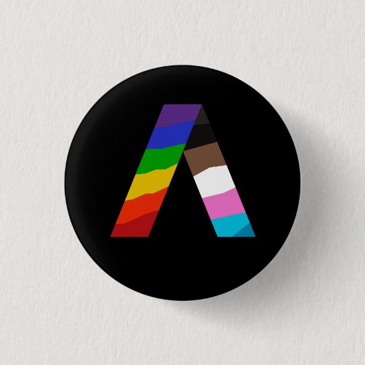 Queer Ally Pin Ronde Button 3,2 Cm (Voorkant)