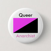 Queer Anarchist badge / Ronde Button 5,7 Cm (Voorkant)
