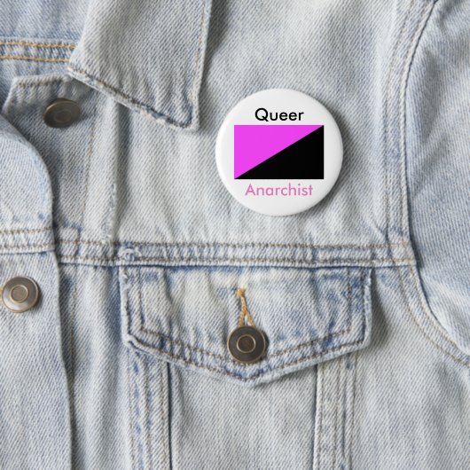 Queer Anarchist badge / Ronde Button 5,7 Cm (In situ)