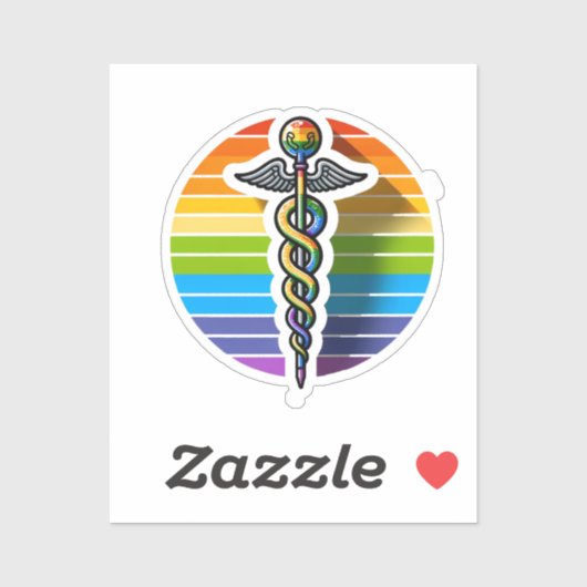 Queer Asclepius Sticker (Vel)