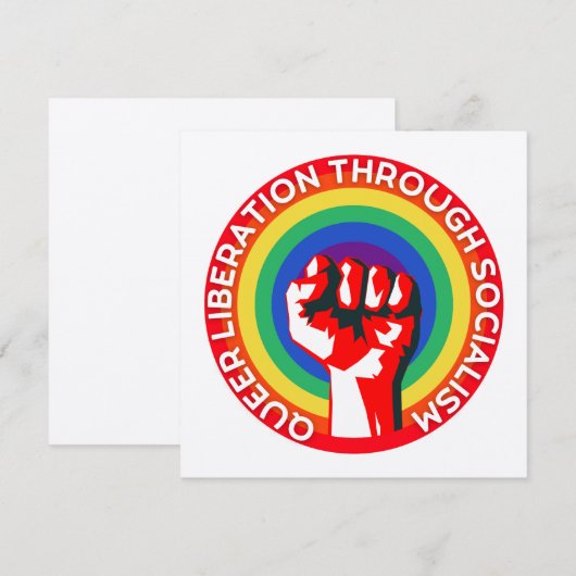 QUEER Bevrijding door Socialisme! LGBTQ+ Rechten  (Voorkant / Achterkant)