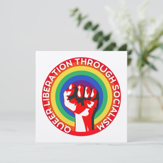 QUEER Bevrijding door Socialisme! LGBTQ+ Rechten (Staand voorkant)