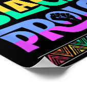 Queer Black Proud Juneteenth Gay Pride BLM Fist PR Poster (Hoek)