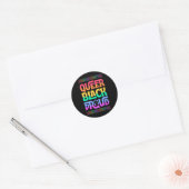 Queer Black Proud Juneteenth Gay Pride BLM Fist PR Ronde Sticker (Envelop)