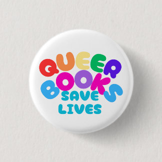 Queer Books redden levens knop Ronde Button 3,2 Cm