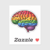 queer brein sticker (Vel)