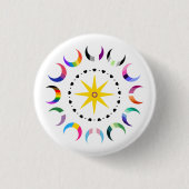 Queer Crescent Pride Maanden Ronde Button 3,2 Cm (Voorkant)