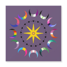 Queer Crescent Pride Manen Maan Magnet