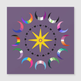Queer Crescent Pride Manen Maan Magnet