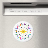 Queer Crescent Pride Manen Magneet (Insitu (Vaatwasser))