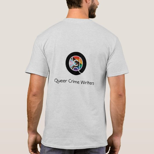 Queer Crime Writers Mannen T-shirt (Achterkant)