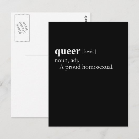 QUEER (definitie) Briefkaart (Voorkant / Achterkant)
