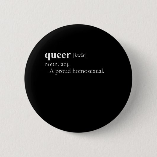 QUEER (definitie) Ronde Button 5,7 Cm (Voorkant)