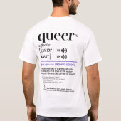 Queer Dictionary, Non-binaire trots T-shirt (Achterkant)