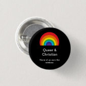 Queer en Christelijk Ronde Button 3,2 Cm (Voorkant /achterkant)