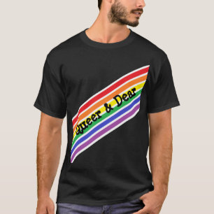 Queer en dierbare diagonale regenboogshirt t-shirt