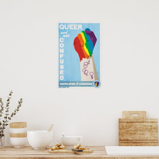 Queer en niet samengevoegd poster (Keuken)