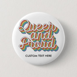 QUEER EN PROUD RAINBOW FLAG AESTHETICS '70 RONDE BUTTON 5,7 CM