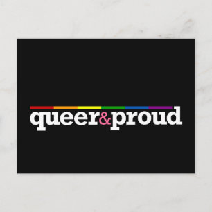 Queer en trots zwart Briefkaart