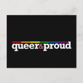 Queer en trots zwart Briefkaart (Voorkant)