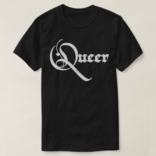 Queer Faded Retro Typografie Statement Design 2 T-shirt (Design voorkant)