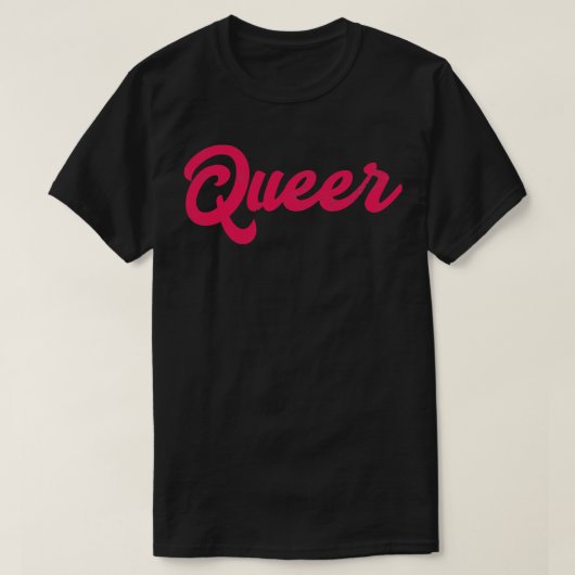 Queer Faded Retro Typografie Statement Design T-shirt (Design voorkant)