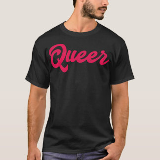 Queer Faded Retro Typografie Statement Design T-shirt
