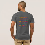 Queer geloof homo door geboorte t-shirt (Achterkant volledig)