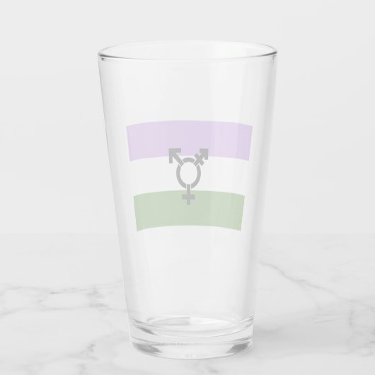 Queer - Gender Queer Pride Glas (Achterkant)