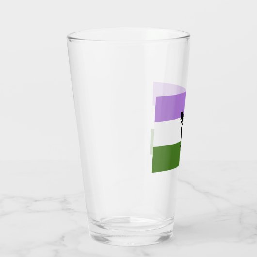 Queer - Gender Queer Pride Glas (Rechts)