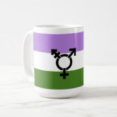 Queer - Gender Queer Pride Koffiemok (Voorkant links)