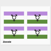 Queer - Gender Queer Pride Rechthoekige Sticker (Vel)