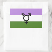 Queer - Gender Queer Pride Rechthoekige Sticker (Tas)