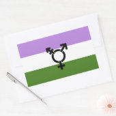 Queer - Gender Queer Pride Rechthoekige Sticker (Envelop)