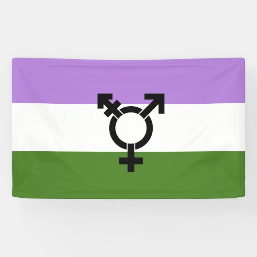Queer - Gender Queer Pride Spandoek (Horizontaal)