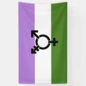 Queer - Gender Queer Pride Spandoek (Verticaal)