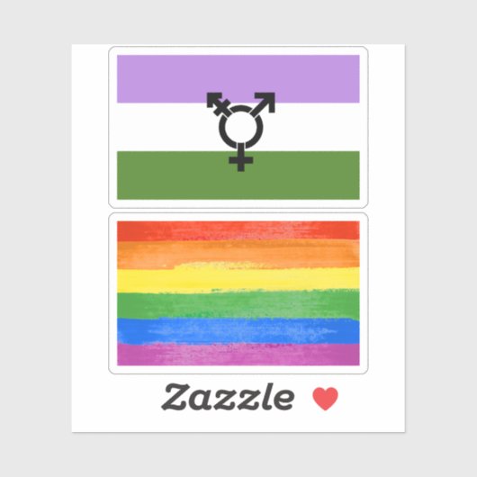 Queer - Gender Queer Pride Sticker (Vel)