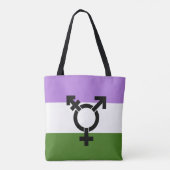 Queer - Gender Queer Pride Tote Bag (Achterkant)