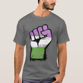 Queer/Genderqueer Pride Fist T-shirt