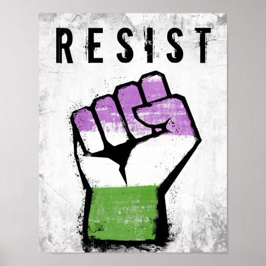 Queer / Genderqueer trotsvuist Poster (Voorkant)